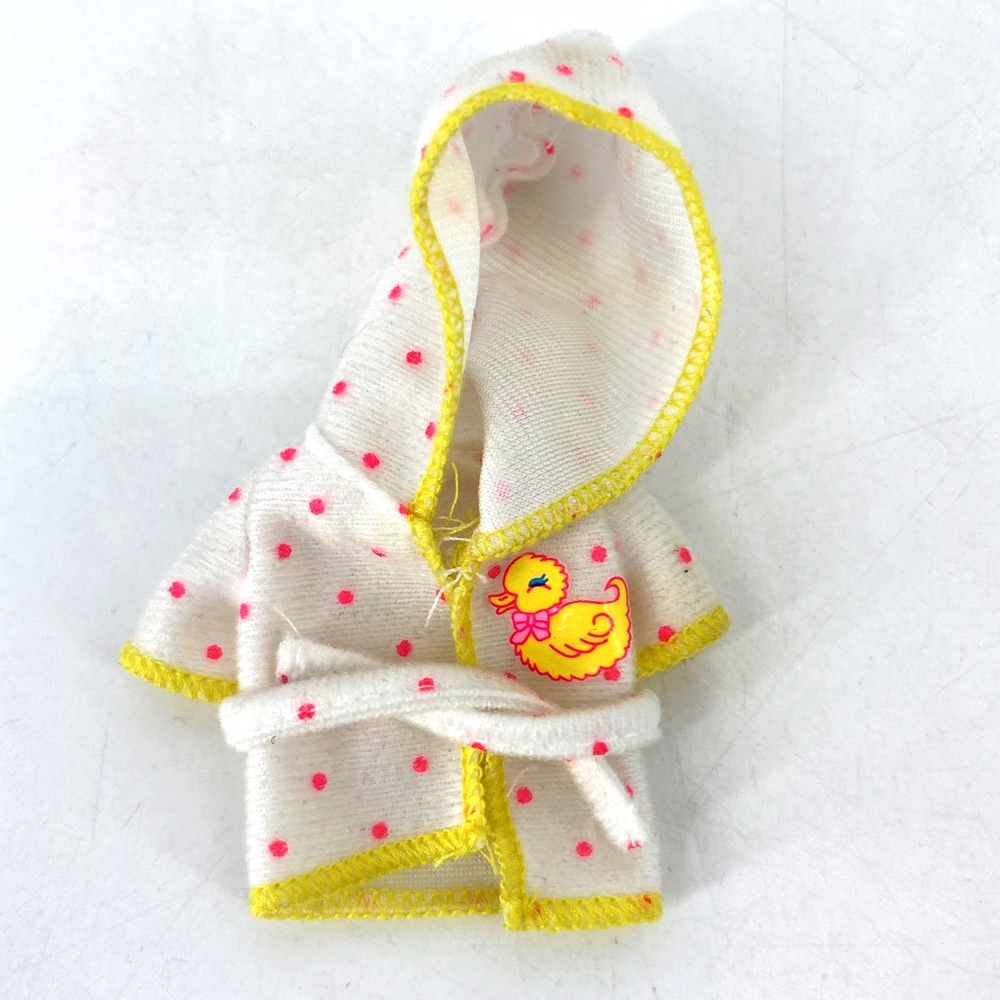 1994 Barbie Bath Time Fun Kelly White Ducky Robe Hooded Towel 14552 Vintage